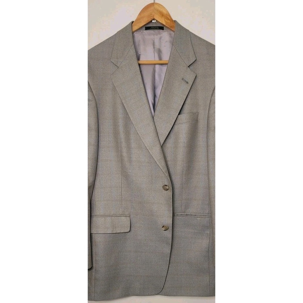 Hart Schaffner Marx Nordstrom Windowpane Plaid Sport Coat Suit Jacket Blazer 42R
